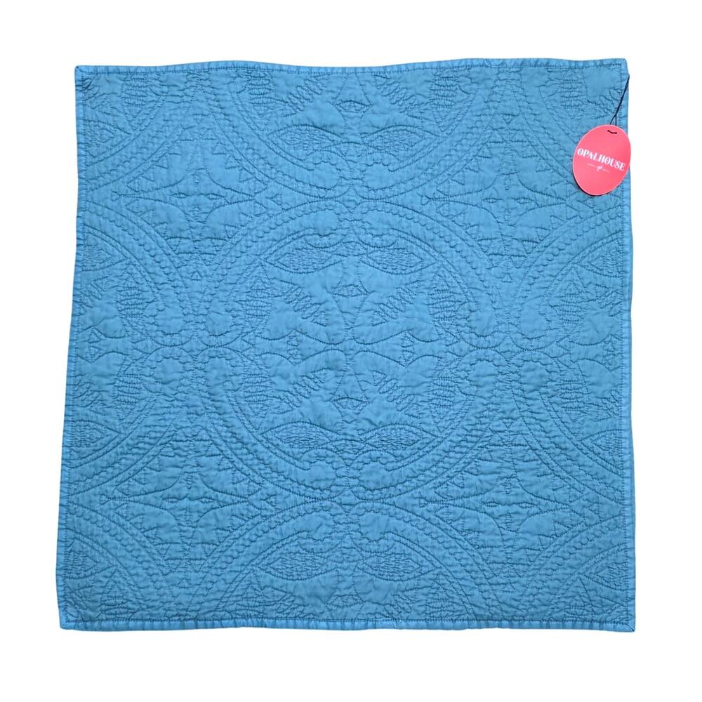 Pillow‎ Sham Opal House Medallion Stitch 26" x 26" NWT Teal 2019 target